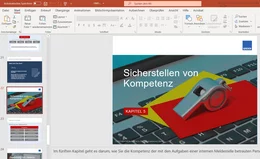 Der Kern jedes Schulungsmoduls: Die einsatzfertig vorbereitete Präsentation passen Sie im Handumdrehen an Ihre individuellen Wünsche an. 