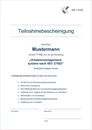 Nachweisen und Dokumentieren: Mit diesen vorbereiteten Formularen geben Sie jedem Teilnehmer einen detaillierten Schulungsnachweis und können die Maßnahme mit Namen und Unterschrift formell für Ihre Unterlagen dokumentieren.