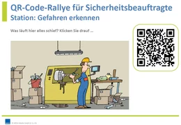 Die QR-Code-Rallye ist eine interaktive Möglichkeit zur Ergänzung Ihrer theoretischen Ausbildung. Die Ausbildungsteilnehmer durchlaufen in dieser Rallye bestimmte Stationen im Betrieb und rufen über dort angebrachte QR-Codes themenrelevante Aufgaben ab, die sie mit ihren Smartphones oder Tablets spielerisch lösen müssen.