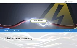 Dieser Kurs sensibilisiert die Mitarbeiter für sicheres Arbeiten unter Spannung. 
