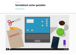 Kurze Animationsvideos bieten einen unterhaltsamen und motivierenden Einstieg ins Thema Informationssicherheit im Arbeitsalltag.