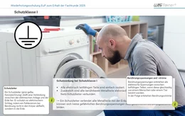 Neben den Schutzarten unterrichtet der Kurs die EuPs über die drei Schutzklassen, ihre Funktionsweise und darüber, bei welchen elektrischen Geräten sie Anwendung finden. 