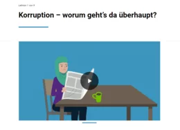 Kurze Animationsvideos bieten einen unterhaltsamen und motivierenden Einstieg ins Thema „Korruptionsprävention“