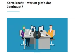 Kurze Animationsvideos bieten einen unterhaltsamen und motivierenden Einstieg ins Thema „Kartellrecht“