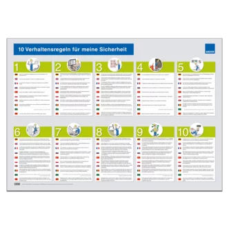Poster – 10 Verhaltensregeln für meine Sicherheit