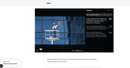Ein Transkript der Videos sorgt für einen barrierefreien Zugang zu den Inhalten.