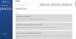 Mit der Archivfunktion können Konversationen strukturiert abgelegt und jederzeit wieder aufgenommen werden.