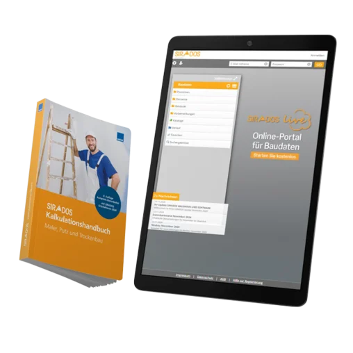 SIRADOS Kalkulationshandbuch Maler, Putz und Trockenbau Plus