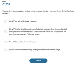 Nach erfolgreicher Verständniskontrolle erhalten die Teilnehmenden eine personalisierte Teilnahmebestätigung. Wiederholungen sind jederzeit möglich. 