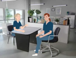 Begleiten Sie Sebastian und seine Mentorin Ewa durch typische Situtationen aus dem Betriebsratsalltag 