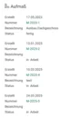 Detaillierte Messwert-Erfassung mit Bildern und Kommentaren, nahtlose Integration in Angebote und Rechnungen, PDF-Generierung von Aufmaßprotokollen, Verknüpfung von Aufmaßen mit Projekten oder Kunden, Unterstützung verschiedener Maßeinheiten