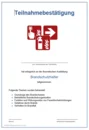 Teilnahmebestätigung für neue Brandschutzhelfer