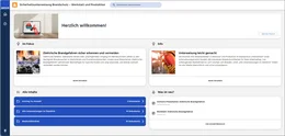 Die Startseite bietet Ihnen einen schnellen Einstieg in das Produkt. Mit wenigen Klicks erhalten Sie einen Überblick über alle enthaltenen Unterweisungen.
