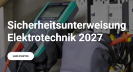 Mit diesem E-Learning-Kurs unterweisen Sie Ihre Elektrofachkräfte zeit- und ortsunabhängig. Die Teilnehmenden absolvieren den Kurs selbstständig.