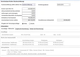 Damit Sie die Kosten immer auf der Basis der fachlich aktuell anerkannten Regeln der Technik, Verwaltungsvorschriften und ortsüblichen Preise kalkulieren.Ausführliche Eingabehilfe und Formulare für die korrekte Erfassung der anrechenbaren Kosten sowie Kostenschätzung, Kostenberechnung oder Baukostenvereinbarung.