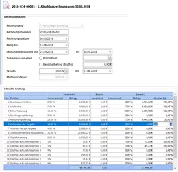 Ein integrierter Rechnungsassistent bereitet alle Rechnungstypen vor. Alle weiteren Honorarparameter für die prüffähige Rechnungslegung werden automatisch berücksichtigt.