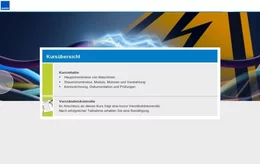 Der Kurs behandelt die Anforderungen der Norm  DIN EN 60204-1:2019-06 (VDE 0113-1). Die Elektrofachkraft kann mit dem E-Learning-Kurs auf moderne Art und Weise ihr Wissen auffrischen und ihre Kenntnisse vertiefen.