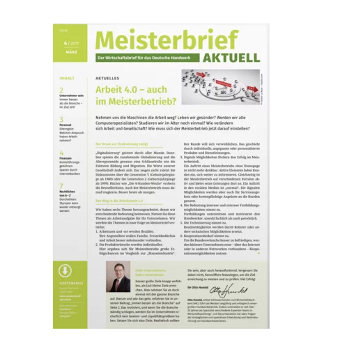 Meisterbrief aktuell