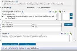 Viele Schutzmaßnahmen haben ihren Ursprung in einer ganz konkreten Norm.
Deshalb können Sie jetzt zu jeder Schutzmaßnahme hinterlegen, welche Norm und sogar welches Normkapitel dafür die Basis bildet.
Wählen Sie dazu einfach die passende Norm aus Ihren Projektnormen aus.
Ein weiterer Vorteil: Diese Norm wird wie gewohnt auf ihre Aktualität hin überwacht.
Normänderungen oder Ergänzungen führen dazu, dass bei der entsprechenden Schutzmaßnahme ein Warnsymbol erscheint.