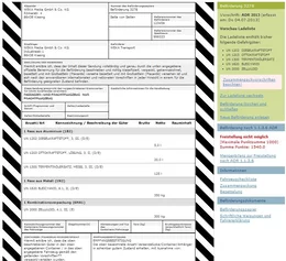 Übersichtliche Vorschaufunktion für Ihr erstelltes Beförderungspapier, Ausgabe in PDF-Format
