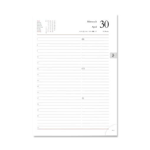 Tageskalendarium 2025