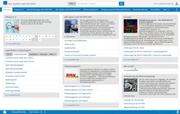 Cockpitseite mit Themen-A-Z, Arbeitshilfen im Schnellzugriff, Fokusbox für Top-Themen und Newsbereich